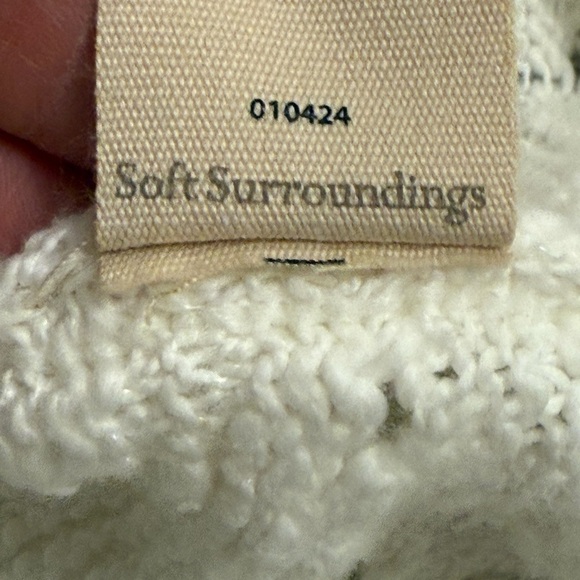 Soft Surroundings Calistoga Pointelle Cardigan Ivory Pearl M - Picture 5 of 9